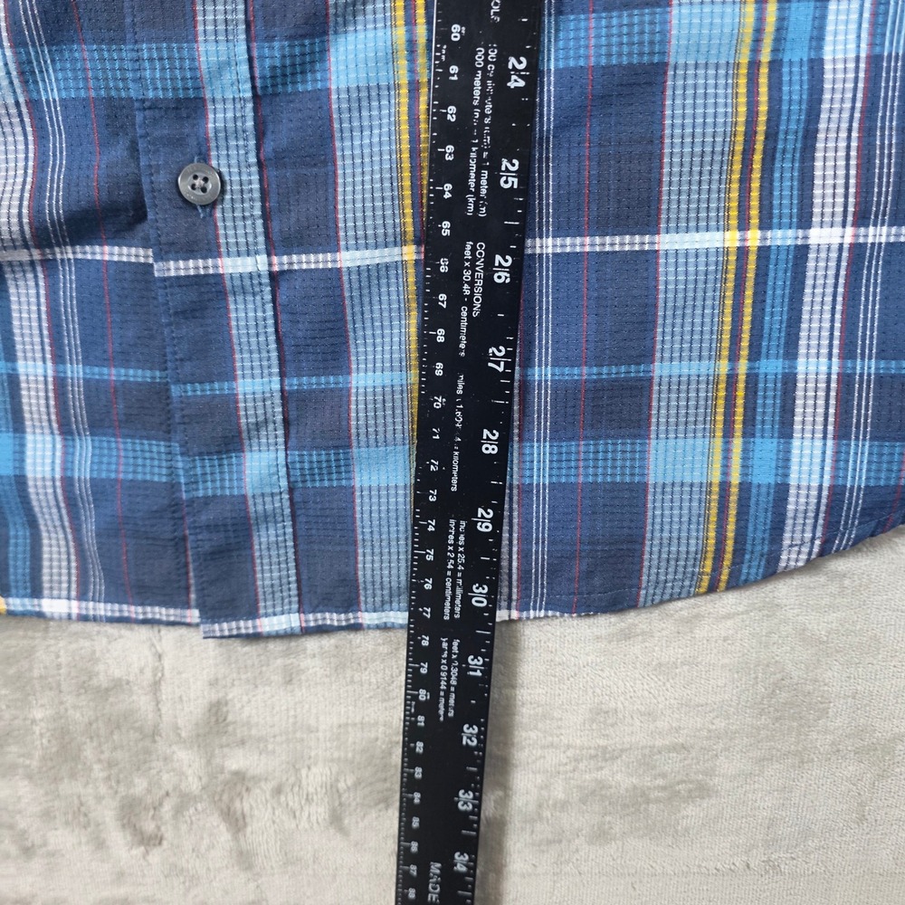 Marmot Button Down Shirt Mens Large Blue Plaid Long Sleeve H53020 - Picture 6 of 9